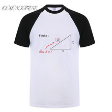 Omnitee-camisetas de manga corta para hombre, camisa divertida de algodón con mensaje "Find Variable X", para profesores de matemáticas, OT-689 2024 - compra barato