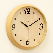 14-дюймовые креативные часы ABS персонализированные модные цифровые бесшумные современные минималистичные круглые большие кварцевые часы для гостиной 2024 - купить недорого