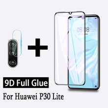9D закаленное стекло для huawei P30 Lite защита экрана полный клей и камера Len для Huawey Huawai P30 Lite легкая Защитная стеклянная пленка 2024 - купить недорого