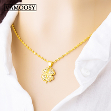 24K Gold Lover Four Leaf Leaves Clover Necklace Pendant 2018 New Fashion Jewelry Free Shipping Charms Women Accessories No chain 2024 - buy cheap