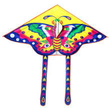Cometa de arcoíris plegable de nailon para niños, cometa para acrobacias, Surf, con barra de Control y línea de Color aleatorio 2024 - compra barato