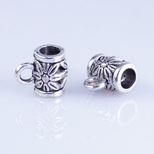 80 piezas tibetanas plata Metal encanto espaciador cuentas Clip fianza cuentas encanto para accesorios de joyería 2024 - compra barato
