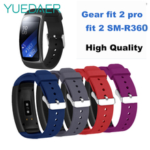 Yuedaer pulseira para samsung gear fit 2 pro, correia de silicone esportiva e reposição para relógio 2024 - compre barato