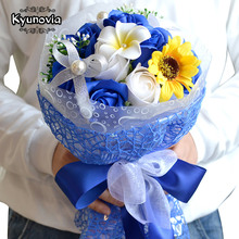 Kyunovia Soap Bouquet Sunflower Bouquet Valentine's Day Gift Preserved Flower Birthday Gift Home Decoration FE37 2024 - buy cheap