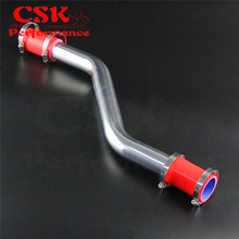 S/z forma de 35mm 1/4 "tubo de alumínio turbo + kits de braçadeiras de mangueira de silicone azul/preto/vermelho 2024 - compre barato