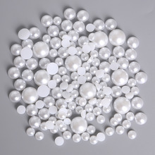 2/3/4/5/6/7/8/10/12/14mm White Acrylic ABS Imitation Pearl Beads Half Round Beads For Jewelry Making DIY Accessories 2024 - buy cheap