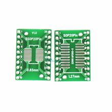 1PCS Pitch IC adapter Socket / Adapter plate / PCB SOP20 SSOP20 TSSOP20 to DIP20 Transfer Board DIP Pin Board Pitch 0.65/1.27MM 2024 - buy cheap