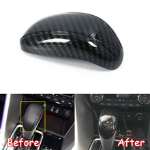 New Car Accessories For Mitsubishi Eclipse Cross 2017 2018 Gear Shift Knob Cover Trim Sticker Car Styling Carbon Fiber Style 2024 - buy cheap