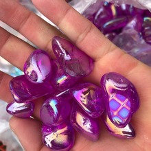 Color galvanized purple healing reiki polishing crystal attack 2024 - buy cheap