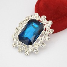 Big Blue Crystal Luxury Cheap Brooch Top Quality Sparkly Crystals Gift Jewelry Broaches Corsage 2024 - buy cheap