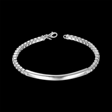 Pulsera de cadena de caja chapada en plata, joyería clásica de moda, precio de fábrica de buena calidad, venta al por mayor, nuevo diseño 2024 - compra barato