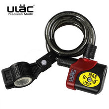 ULAC Steel Cable Bicycle Electronic Alarm Lock Cycling 110dB loud Cable Bike Lock MTB Anti-theft Lock Road Bike Safety Wire Lock 2024 - buy cheap