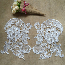 10Pieces White Laces Appliques Embroidered Polyester Applique Neckline Collar Lace Trims Lace For Sewing Decoration 2024 - buy cheap