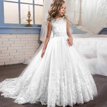 Vestido de boda para niñas, vestido elegante de primera comunión, largo, princesa 2024 - compra barato