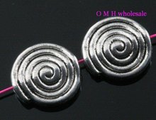 Omh atacado frete grátis 12 peças miçangas espaçadoras de prata tibetana descobertas joias contas de metal zl107 2024 - compre barato