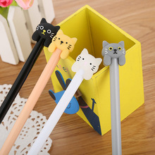 Bolígrafos bonitos de gato de 0,5mm para estudiantes, bolígrafos bonitos de Gel para escribir, material escolar Kawaii, novedad, 1 unidad 2024 - compra barato