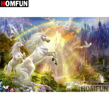 HOMFUN Full Square/Round Drill 5D DIY Diamond Painting "horse" Embroidery Cross Stitch 5D Home Decor A08746 2024 - buy cheap