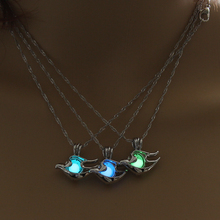 Hot Sale Flying swallow Luminous Locket Pendant Necklace Glowing in the Dark Choker Jewelry Gift Necklace For Women  Fashion 2024 - buy cheap