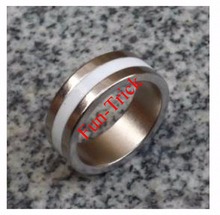 Frete grátis assistente pk anel/magnético anel branco stripe-truque mágico, acessórios mágicos 2024 - compre barato