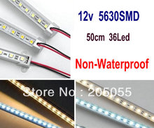 DC 12V 5630 SMD 36 LED 50cm Rigid Strip Light bar with Aluminum Alloy Shell For Cabinet/Jewelry/Caravan/Boat display 2024 - buy cheap