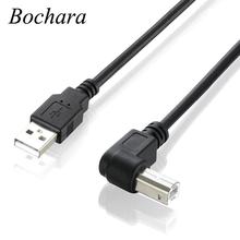 Bochara 90degree USB 2.0 Printer Cable Type A Male to Type B Male Foil+Braided Shielded 30cm 50cm 1m 1.5m 1.8m 3m 5m 2024 - buy cheap