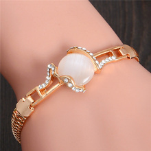 MISANANRYNE Hot Wholesale Gold Charming Cat's Eye Stone Austrian crystal Pretty Bracelet Womens Jewelry 2024 - buy cheap