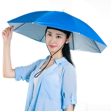 Легкий зонтик, кепка головной убор для дождя, стильный зонт для рыбалки, пешего туризма, пляжа, кемпинга, головной убор, уличная защита от дождя 2024 - купить недорого