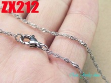 14"-38" length 1.5mm water wave  stainless steel necklace chain women male fashion necklace chains 20pcs ZX212 2024 - buy cheap