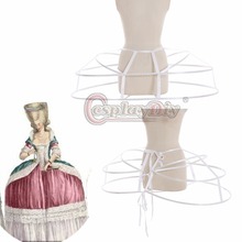 Cosplaydiy Crinoline Victorian Pannier Bustle Cage Pannier Ball Gown Petticoat Medieval Rococo White Cage Frame Hoop L320 2024 - buy cheap