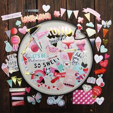 70Pcs Love Color cardboard Die Cuts for Scrapbooking Happy Planner/Card Making/Journaling Project DIY C064 2024 - buy cheap