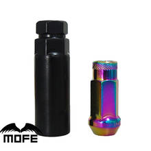 SPECIAL OFFER  MOFE Open End 48mm Steel Racing Original Logo M12 * P1.5 Lug Nuts Bolts With Wrench Adapter Neo Chrome 2024 - купить недорого