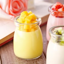 10pcs Glass Pudding Jam Jars Glass Bottle 100ML Cartoon Candy Yogurt Containers Milk Cup Mousse Dessert Jam Milk Cup Bottle 2024 - buy cheap