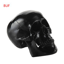 Resin Craft Black Skull Statues & Sculptures Creative Skull Figurines Sculpture Ornaments For Home 2024 - buy cheap