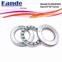 Kande 51105 8105 4pcs 25x42x11  Flat Thrust Ball Bearing 51105  Axial thrust bearing 8105 2024 - buy cheap
