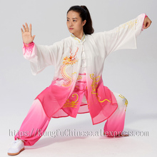 Ropa de Tai chi chino de taiji para mujeres, hombres, niños y niñas, uniforme wushu, Traje de artes marciales 2024 - compra barato