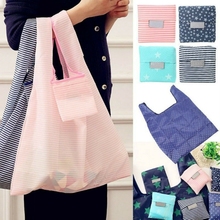 Bolsas plásticas dobráveis para compras, sacolas oxford para mercearia, alta capacidade, reutilizáveis, à prova d'água