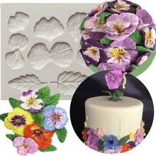 Molde de silicona con forma de hoja de pétalo para decoración de tarta de flores, cortador de flor, Fondant, para hornear 2024 - compra barato