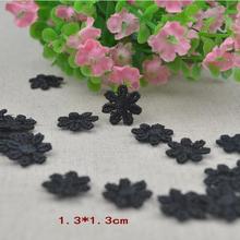20 Pieces/lot 13mm Black Daisy Flower Floral Embroidery Lace Applique Patch for Clothing Decoration 2024 - buy cheap