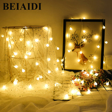 BEIAIDI 50 Festão Globo Bola de Natal Luz LED String 3M 400 LED Fada Cordas Guirlanda Aniversário Xmas Do Casamento Do Feriado Ao Ar Livre