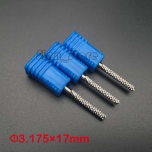 10pcs 3.175*17mm Corn Teeth End Mill, Milling Cutter CNC Router Bits Tools PCB, Printed Circuit Board Cutter on HDF,Fiber Glass 2024 - buy cheap