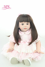 NPK 60cm Reborn Doll Soft Vinyl Stuffed Body Lifelike Bebes Reborn Bonecas Children Playing Toy Birthday Xmas Gift dolls house 2024 - buy cheap