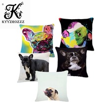 Fashion High Quality Cotton Linen Beautiful Dazzling Spotted Dog Car Decorative Throw Pillow Case Cushion Cover Sofa Home Decor 2024 - buy cheap