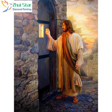 Diamond Embroidery Jesus Came Knocking Door 5d Diy Diamond Painting Christian Series Full Square Drill Mosaic Painting XY1 2024 - buy cheap