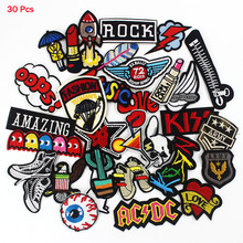 30pcs/lot wholesale Girl's Embroidered Patches iron on Badges for Women Clothes Jackets Jeans Stickers Appliques 2024 - buy cheap