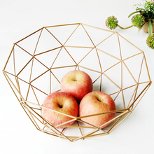 Nordic Storage Baskets Wrought Iron Hollow Fruit Basket Wire Snack Candy Round Rack Vegetable Bowl Table Dining Decoration GP002 2024 - buy cheap