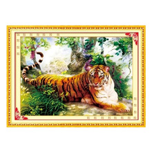 Golden panno,Needlework,DIY DMC Cross stitch,Sets For Embroidery kit 11ct printed cotton thread  Tiger Pattern Cross-Stitching 2024 - buy cheap