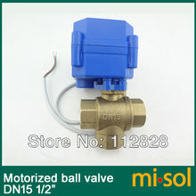 3 way motorized ball valve DN15 (reduce port), electric ball valve( L Port), motorized valve, MV-3-15-12V-L-R01-1 2024 - buy cheap