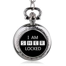 Unique UK TV Series Sherlock Design Pocket Watch Necklace Chain Pendant Quartz Watch Men Women Clock 2024 - buy cheap