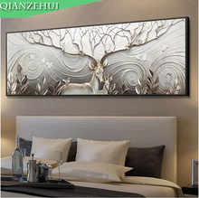 QIANZEHUI,Diamond Embroidery,Round Diamond Elk mother and son Full rhinestone 5D Diamond painting cross stitch,needlework 2024 - buy cheap