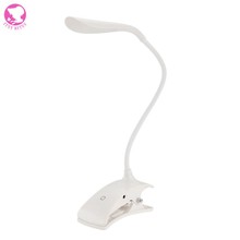 Fashion Adjustable USB Rechargeable 14  LED Desk Table Lamp Light with Clip Touch Switch Dimmable Student Lamp 3 Modes Lighting 2024 - buy cheap